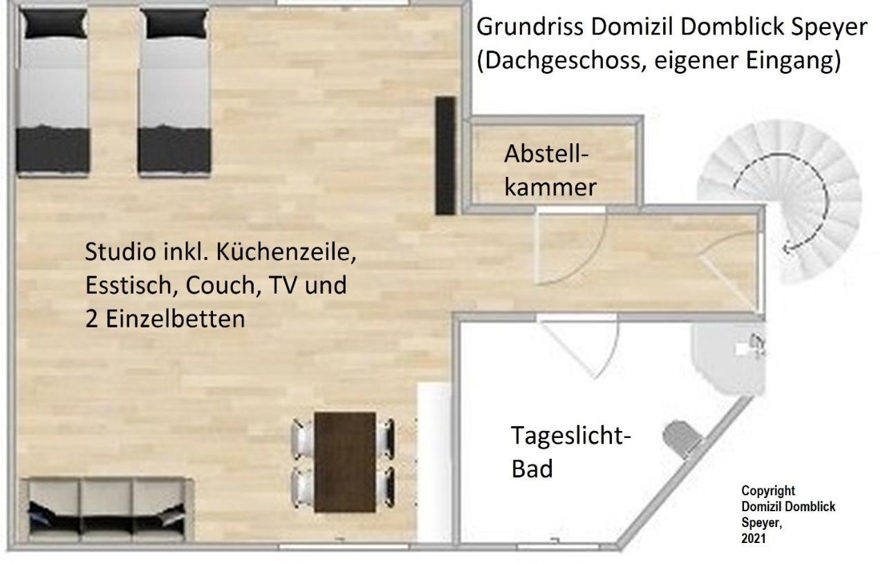 Domizil Domblick Speyer City, Garage, 50M2 Exteriör bild